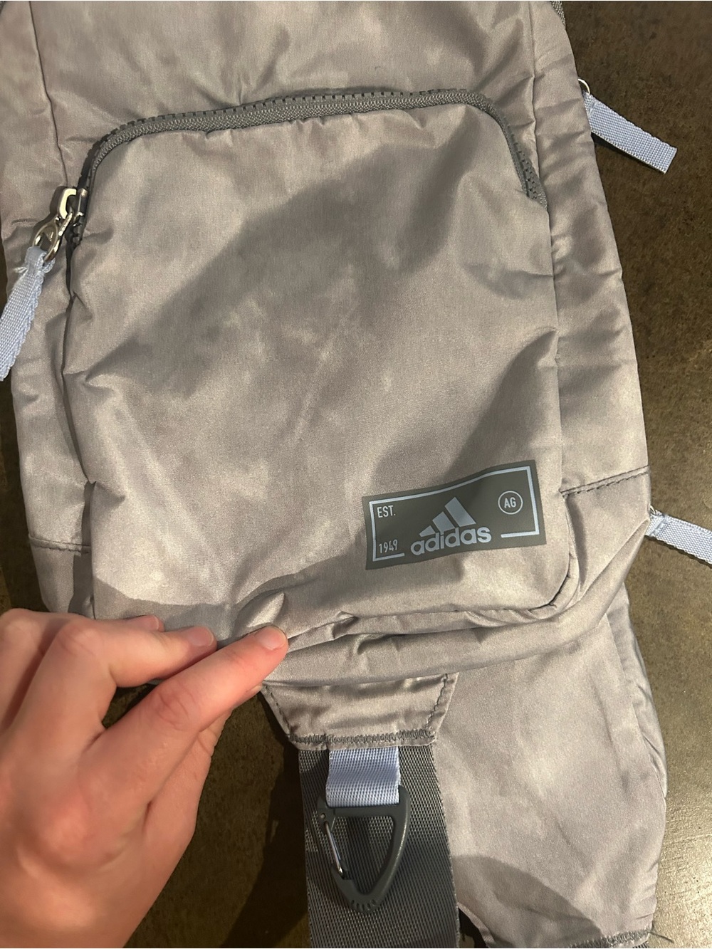 adidas light beige crossbody sling bag - Picture 2 of 4